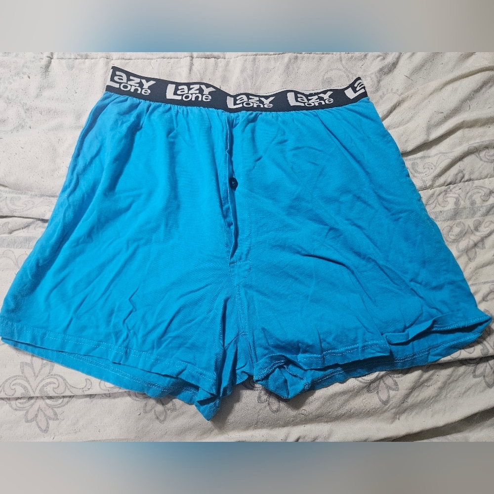 Lazy One Vibrant Blue Boxers With Squirrel On The Back!